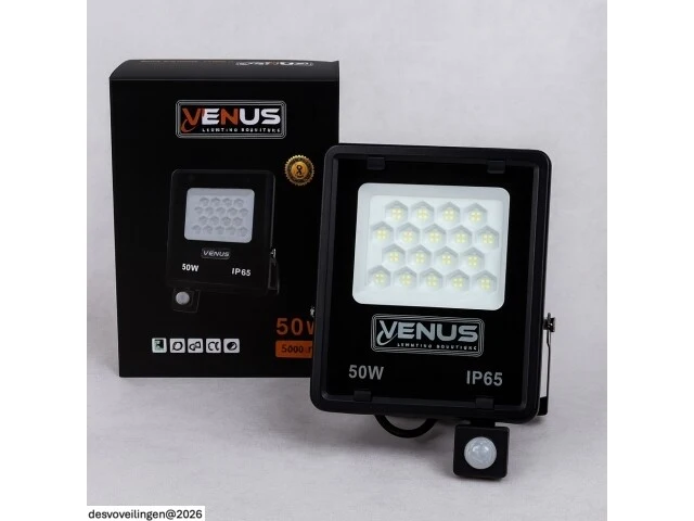 10 x led schijnwerper 50w met bewegingssensor – 4000k neutraal wit – ip65 – flag-50 - afbeelding 6 van  6