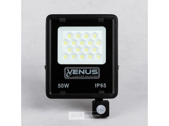 10 x led schijnwerper 50w met bewegingssensor – 4000k neutraal wit – ip65 – flag-50 - afbeelding 3 van  6