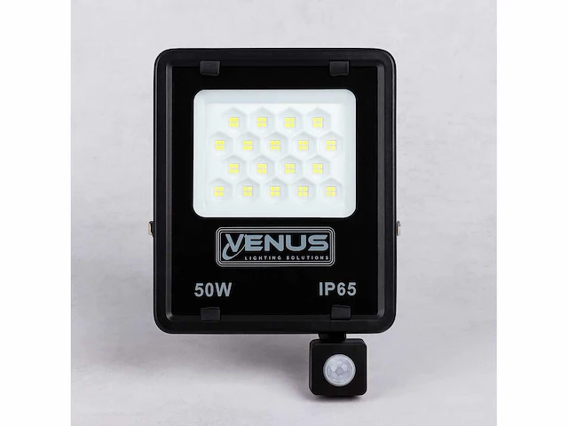10 x led schijnwerper 50w met bewegingssensor – 4000k neutraal wit – ip65 – flag-50 - afbeelding 2 van  5
