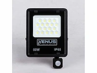 10 x led schijnwerper 50w met bewegingssensor – 4000k neutraal wit – ip65 – flag-50 - afbeelding 2 van  5
