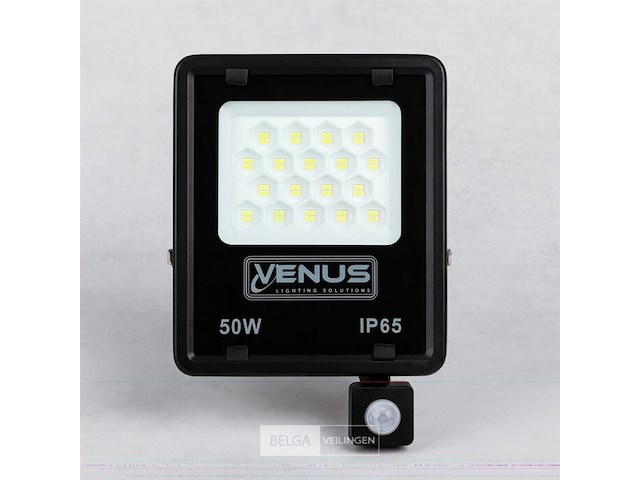 10 x led schijnwerper 50w – met sensor – 4000k naturaal wit – ip65 waterdicht - afbeelding 3 van  6