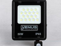 10 x led schijnwerper 50w – met sensor – 4000k naturaal wit – ip65 waterdicht - afbeelding 3 van  6