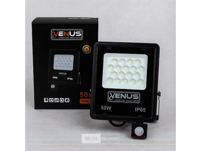 10 x led schijnwerper 50w – met sensor – 4000k naturaal wit – ip65 waterdicht - afbeelding 6 van  6