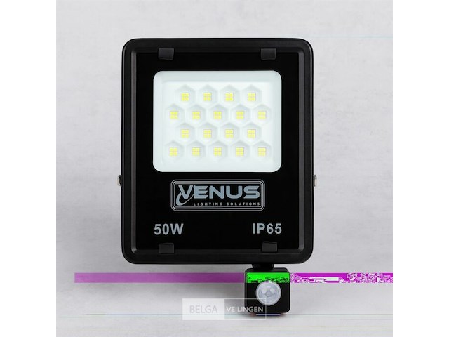 10 x led schijnwerper 50w – met sensor – 6500kkoud wit – ip65 waterdicht - afbeelding 3 van  6