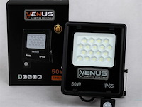 10 x led schijnwerper 50w – met sensor – 6500kkoud wit – ip65 waterdicht - afbeelding 6 van  6