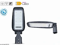 10 x led straatlamp 30w – 6400k koud wit - grijs – ip65 – florida-30 - afbeelding 2 van  6