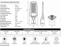 10 x led straatlamp 30w – 6400k koud wit - grijs – ip65 – florida-30 - afbeelding 5 van  6
