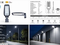 10 x led straatlamp 30w – 6400k koud wit - grijs – ip65 – florida-30 - afbeelding 6 van  6