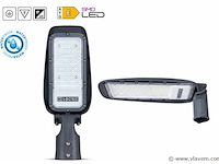 10 x led straatlamp 30w – 6400k koud wit - grijs – ip65 – florida-30 - afbeelding 1 van  5