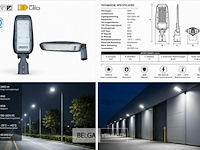 10 x led straatlamp 30w – 6400k koud wit - grijs – ip65 – florida-30 - afbeelding 6 van  6