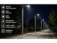 10 x led straatlamp 30w – 6400k koud wit - grijs – ip65 – florida-30 - afbeelding 3 van  5