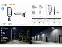 10 x led straatlamp 50w – 6400k koud wit - grijs – ip65 – florida-50 - afbeelding 5 van  5