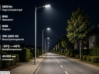10 x led straatlamp 50w – 6400k koud wit - grijs – ip65 – florida-50 - afbeelding 4 van  6