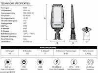 10 x led straatlamp 50w – 6400k koud wit - grijs – ip65 – florida-50 - afbeelding 5 van  6