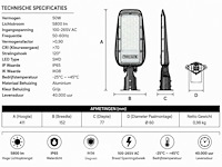 10 x led straatlamp 50w – 6400k koud wit - grijs – ip65 – florida-50 - afbeelding 5 van  6