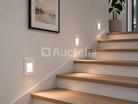 10 x led trapverlichting 1w – 4200k neutraal wit - wit – pir sensor – ip20 – diamond - afbeelding 1 van  5