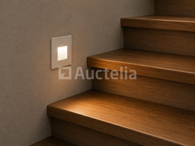 10 x led trapverlichting 1w – 4200k neutraal wit - wit – pir sensor – ip20 – diamond - afbeelding 4 van  5