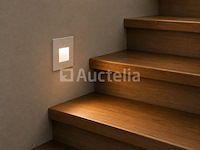 10 x led trapverlichting 1w – 4200k neutraal wit - wit – pir sensor – ip20 – diamond - afbeelding 4 van  5