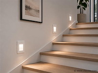10 x led trapverlichting 1w – 4200k neutraal wit - wit – pir sensor – ip20 – diamond - afbeelding 1 van  5