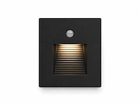 10 x led trapverlichting 1w – 4200k neutraal wit - zwart – pir sensor – ip20 – diamond - afbeelding 2 van  5