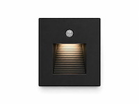10 x led trapverlichting 1w – 4200k neutraal wit - zwart – pir sensor – ip20 – diamond - afbeelding 2 van  5
