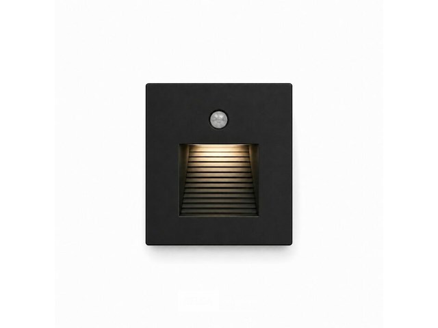 10 x led trapverlichting 1w – 4200k neutraal wit - zwart – pir sensor – ip20 – diamond - afbeelding 3 van  6
