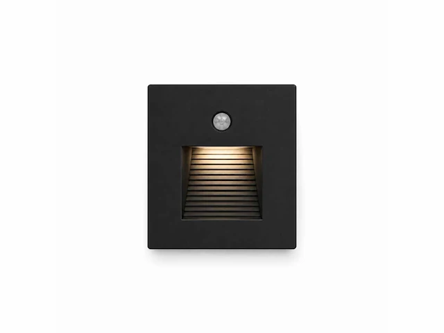 10 x led trapverlichting 1w – 4200k neutraal wit - zwart – pir sensor – ip20 – diamond - afbeelding 2 van  5