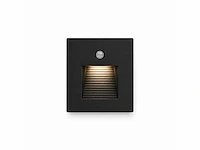 10 x led trapverlichting 1w – 4200k neutraal wit - zwart – pir sensor – ip20 – diamond - afbeelding 2 van  5