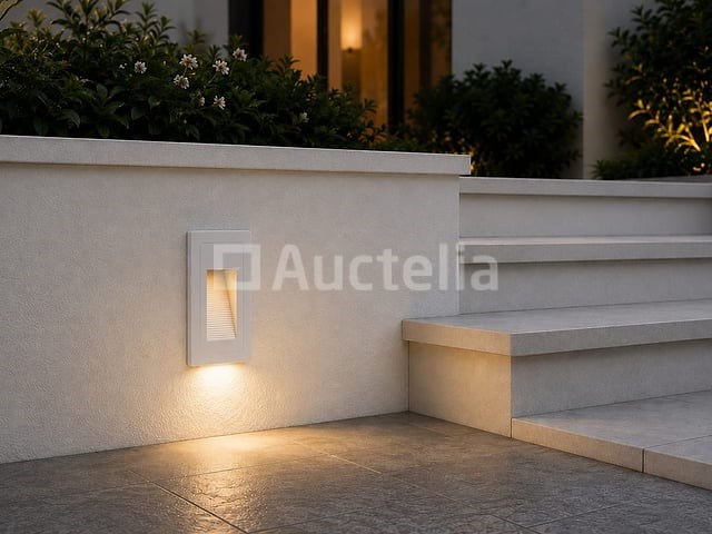 10 x led trapverlichting 3w – 3000k warm wit - rechthoek – wit – ip54 – yoga-v1 - afbeelding 2 van  5