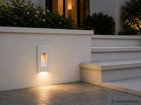 10 x led trapverlichting 3w – 3000k warm wit - rechthoek – wit – ip54 – yoga-v1 - afbeelding 3 van  5
