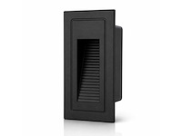 10 x led trapverlichting 3w – 3000k warm wit - rechthoek – zwart – ip54 – yoga-v1 - afbeelding 2 van  5
