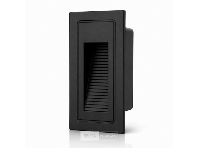 10 x led trapverlichting 3w – 3000k warm wit - rechthoek – zwart – ip54 – yoga-v1 - afbeelding 3 van  6