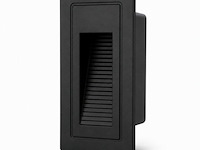 10 x led trapverlichting 3w – 3000k warm wit - rechthoek – zwart – ip54 – yoga-v1 - afbeelding 3 van  6