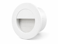 10 x led trapverlichting 3w – 3000k warm wit - rond – wit – ip54 – icon-r - afbeelding 2 van  5
