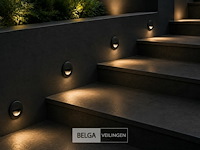 10 x led trapverlichting 3w – 3000k warm wit - rond – zwart – ip54 – icon-r - afbeelding 2 van  6