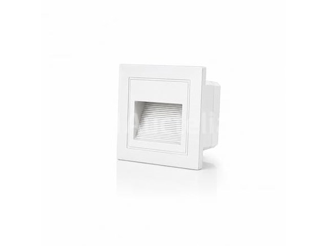 10 x led trapverlichting 3w – 3000k warm wit - vierkant – wit – ip54 – icon-s - afbeelding 4 van  5