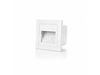 10 x led trapverlichting 3w – 3000k warm wit - vierkant – wit – ip54 – icon-s - afbeelding 4 van  5