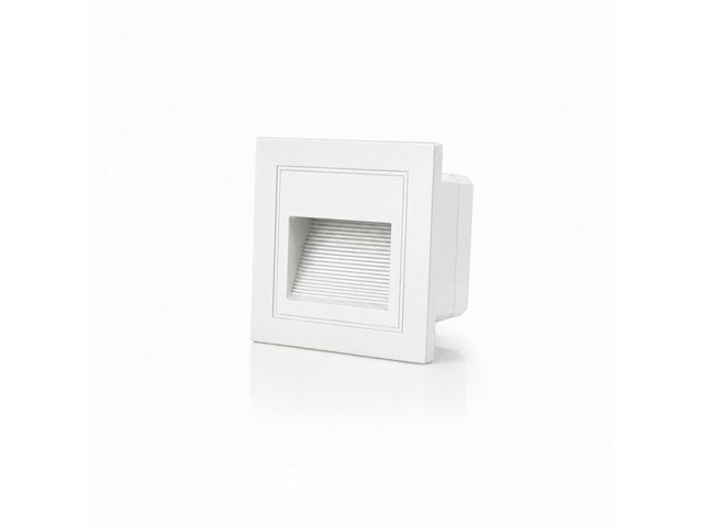 10 x led trapverlichting 3w – 3000k warm wit - vierkant – wit – ip54 – icon-s - afbeelding 3 van  6