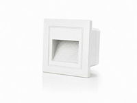 10 x led trapverlichting 3w – 3000k warm wit - vierkant – wit – ip54 – icon-s - afbeelding 3 van  6