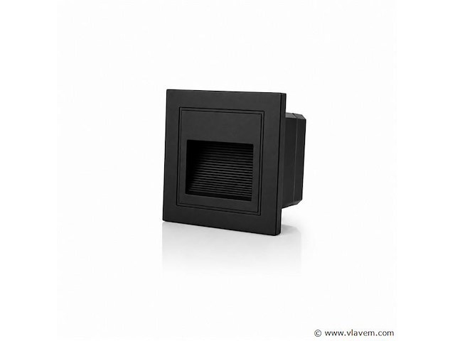 10 x led trapverlichting 3w – 3000k warm wit - vierkant – zwart – ip54 – icon-s - afbeelding 2 van  5