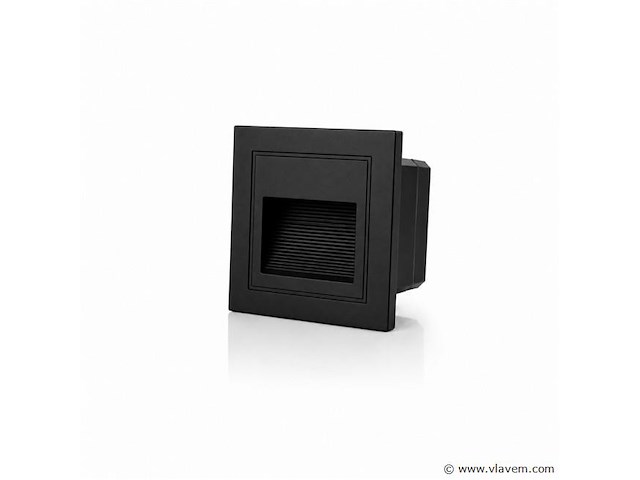 10 x led trapverlichting 3w – 3000k warm wit - vierkant – zwart – ip54 – icon-s - afbeelding 2 van  5