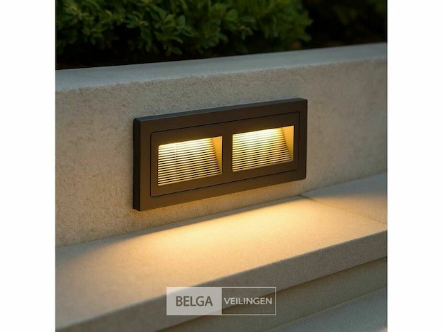 10 x led trapverlichting – 3w – 3000k warm wit – ip65 – rechthoekig – ly06 - afbeelding 1 van  5