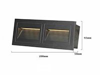 10 x led trapverlichting – 3w – 3000k warm wit – ip65 – rechthoekig – ly06 - afbeelding 4 van  5