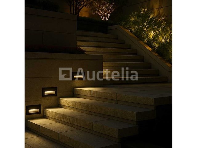 10 x led trapverlichting – 6w – 3000k warm wit – ip65 – rechthoekig – ly05 - afbeelding 3 van  5