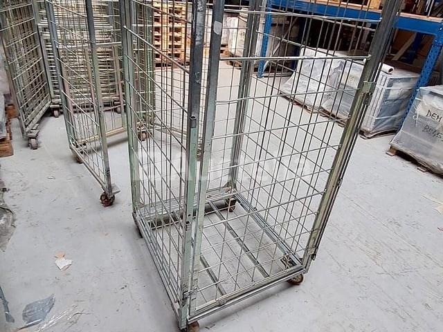 10 x magazijnkarren postkarren metalen karren 4 heks - afbeelding 2 van  3