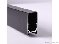 10 x magnetische rail voor opbouw – 20mm – 48v – 2 meter – zwart - afbeelding 2 van  5