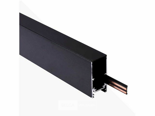 10 x magnetische rail voor opbouw – 20mm – 48v – 2 meter – zwart - afbeelding 4 van  6