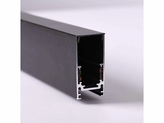 10 x magnetische rail voor opbouw – 20mm – 48v – 2 meter – zwart - afbeelding 2 van  5