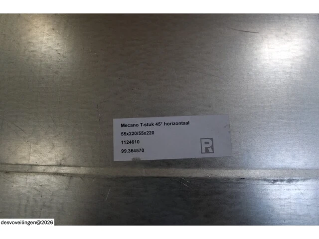 10 x mecano t-stuk 45° horizontaal - afbeelding 3 van  4