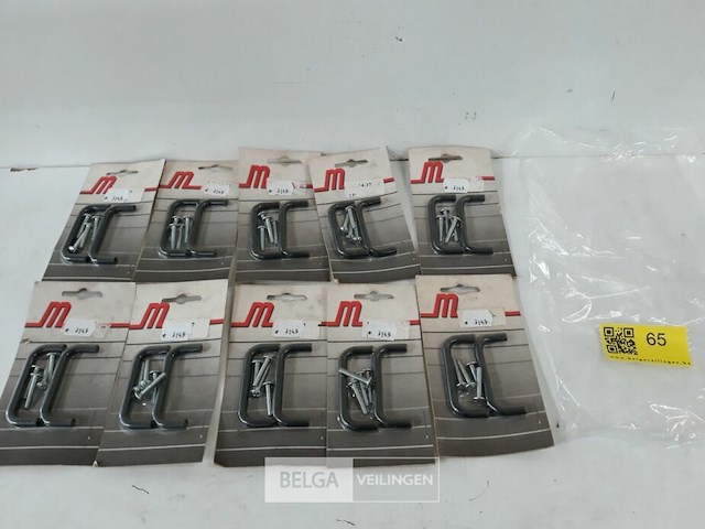 10 x meubelgreep alu zwart 64 mm 2 stuks - afbeelding 1 van  3